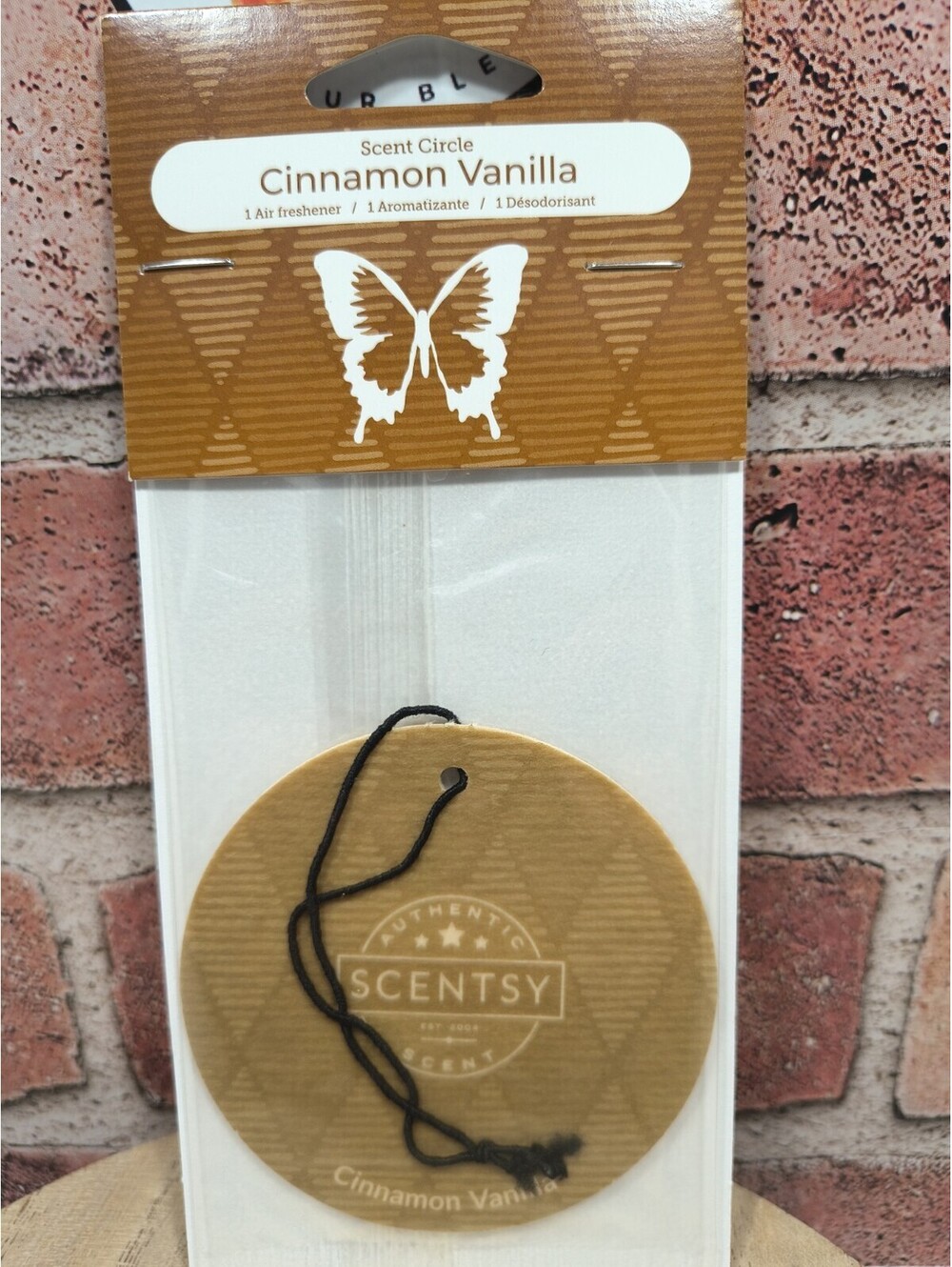 Scentsy Scent Circle Cinnamon Vanilla Car Hanging Air Freshener Sealed New